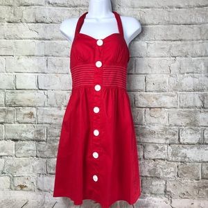 Ruby Rose Red Halter Dress Formed Bust Sz 9